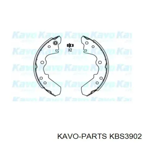 Задние барабанные колодки KBS3902 Kavo Parts