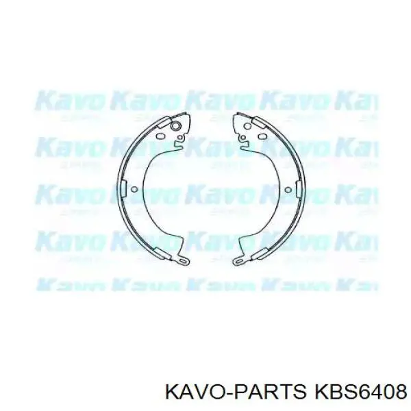 KBS-6408 Kavo Parts колодки тормозные задние барабанные
