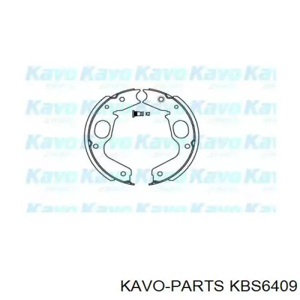 Колодки ручника (стояночного тормоза) Kavo Parts KBS6409