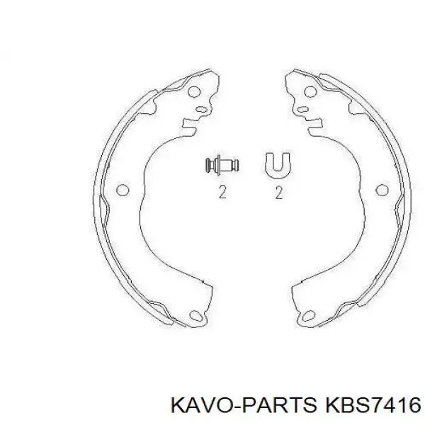 Колодки тормозные задние барабанные Kavo Parts KBS7416