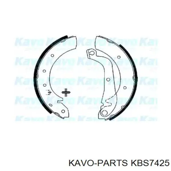 KBS-7425 Kavo Parts sapatas do freio traseiras de tambor