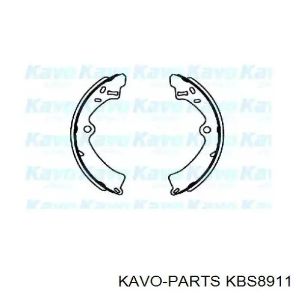 Задние барабанные колодки KBS8911 Kavo Parts