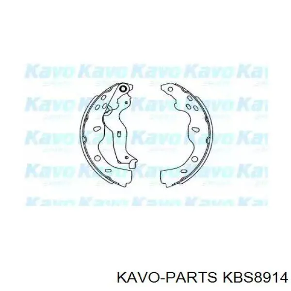 Задние барабанные колодки KBS8914 Kavo Parts