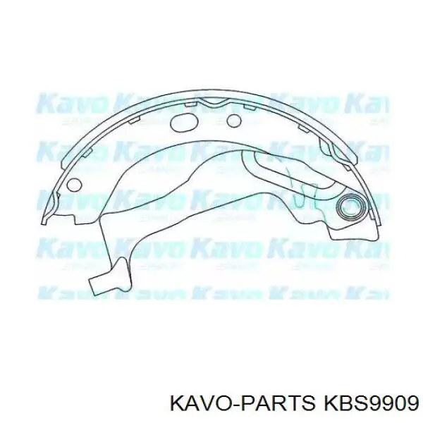 KBS-9909 Kavo Parts задние барабанные колодки