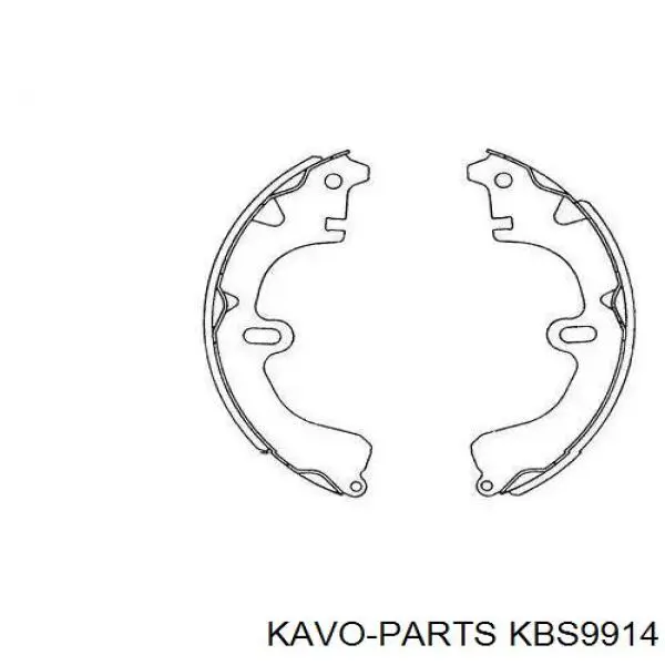 KBS-9914 Kavo Parts задние барабанные колодки