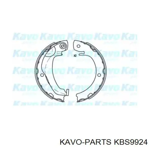 Колодки ручника (стояночного тормоза) Kavo Parts KBS9924