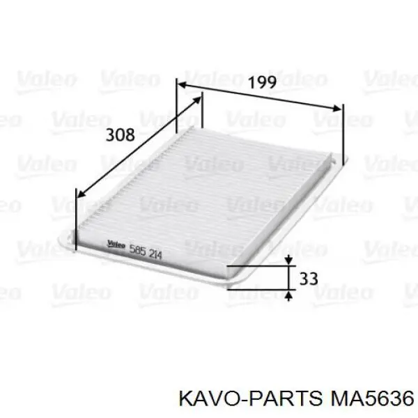 MA5636 Kavo Parts Воздушный фильтр двигателя