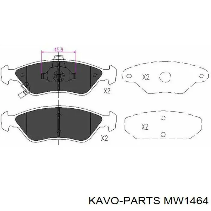 Водяной насос Kavo Parts MW1464