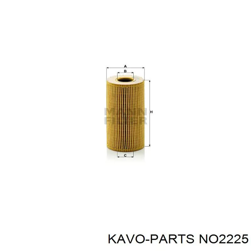 Filtro de aceite NO2225 Kavo Parts