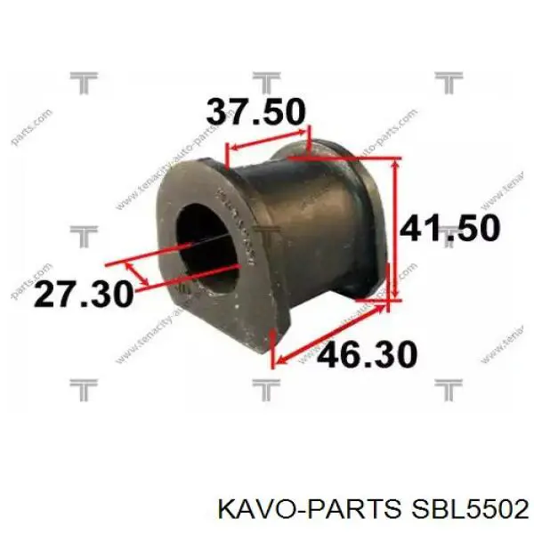 SBL5502 Kavo Parts Сайлентблок задней рессоры, задний