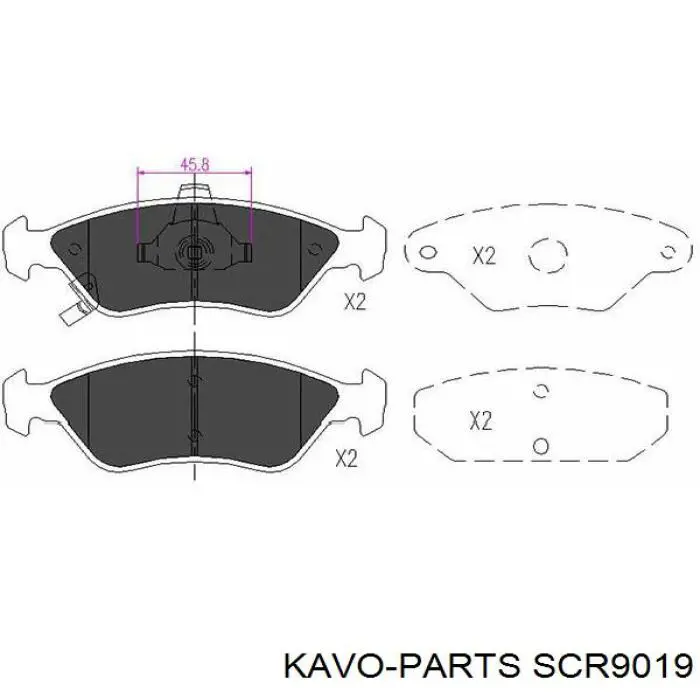 Сайлентблок переднего нижнего рычага Kavo Parts SCR9019