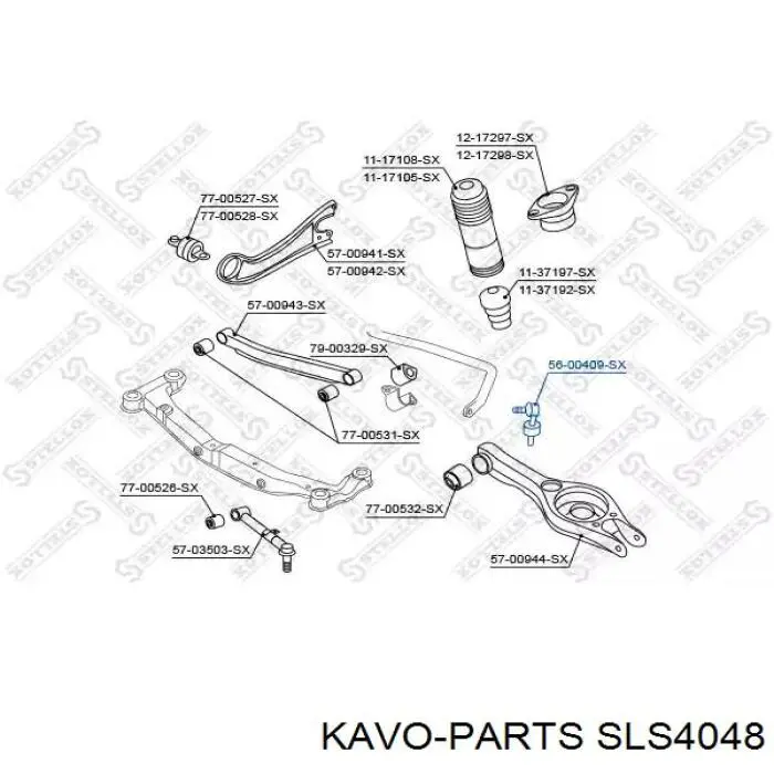 Купить SLS4048 Kavo Parts Солдатик стабилизатора, заднего