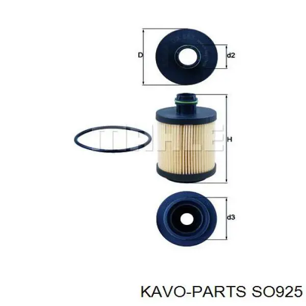 Фільтр масляний SO925 Kavo Parts
