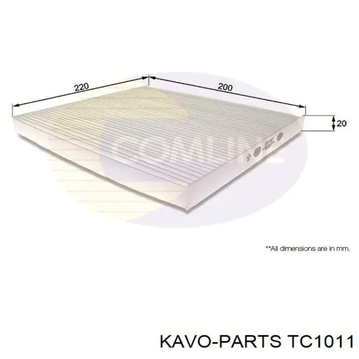 Фильтр салона TC1011 Kavo Parts