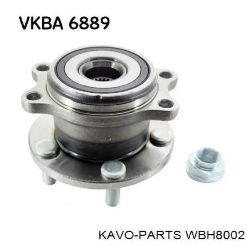 Ступица заднего колеса Kavo Parts WBH8002