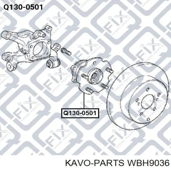 Задняя ступица WBH9036 Kavo Parts
