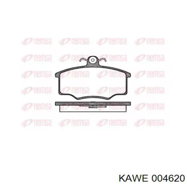 004620 Kawe колодки тормозные передние дисковые