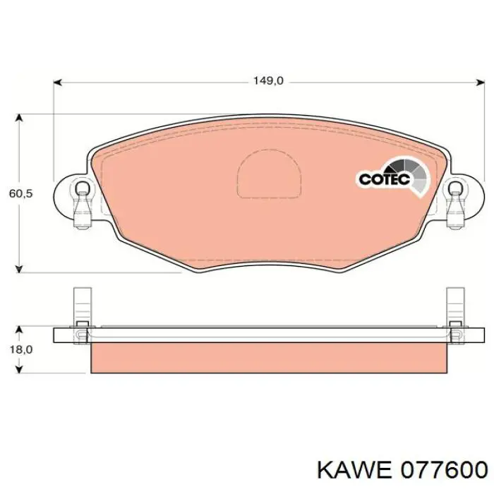 Тормозные колодки Kraft 6002175
