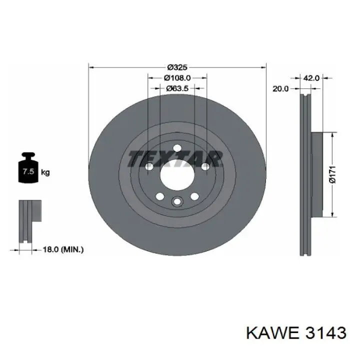 Купить 3143 Kawe Диск сцепления