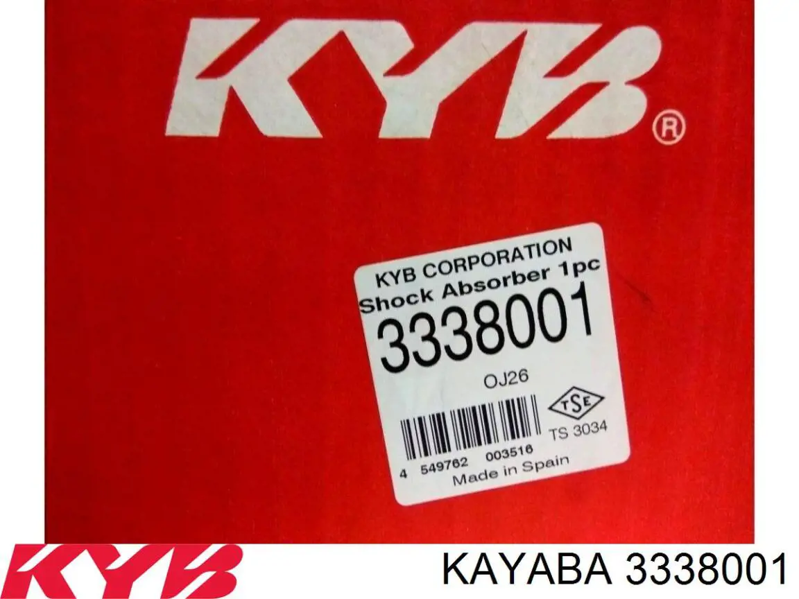 Amortiguador delantero izquierdo 3338001 Kayaba