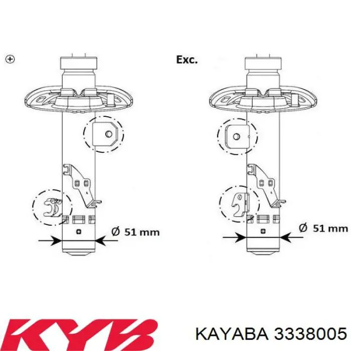 3338005 Kayaba Амортизатор передний левый