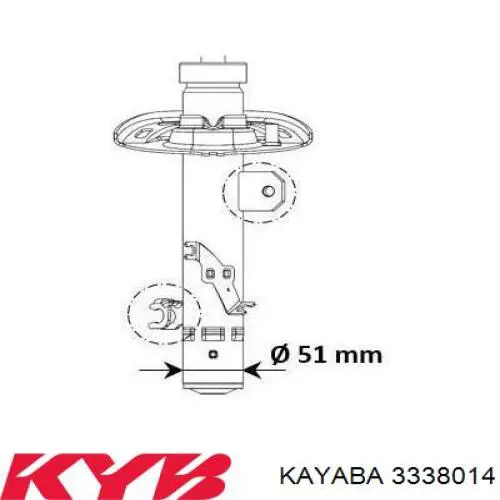 Амортизатор подвески передний левый Kayaba 3338014 цена, от 60.41 USD