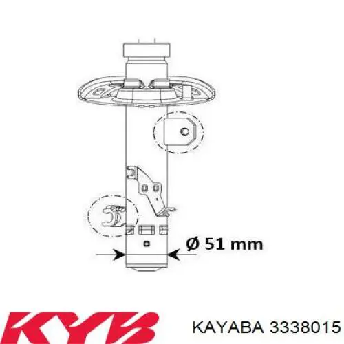 3338015 Kayaba амортизатор передний левый