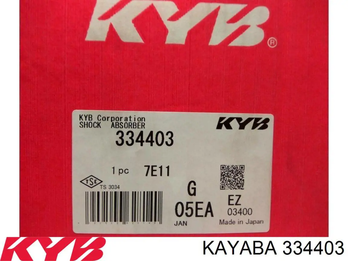 Amortiguador delantero derecho 334403 Kayaba