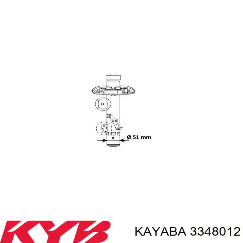 3348012 Kayaba amortecedor dianteiro direito