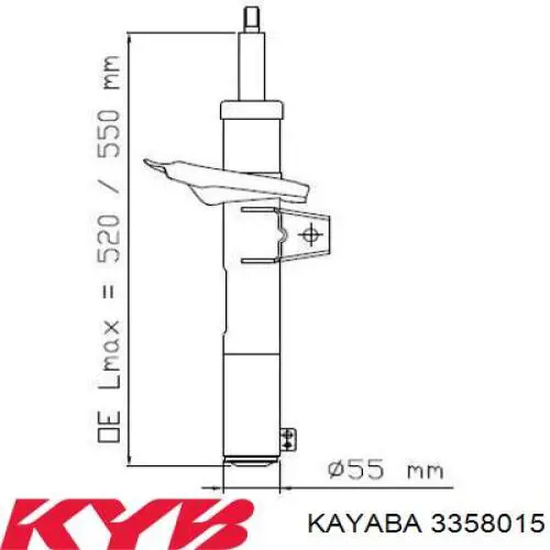 3358015 Kayaba amortecedor dianteiro