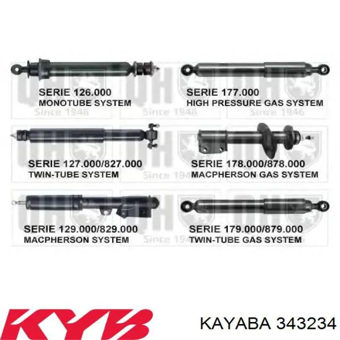 Стойка амортизатора задняя Kayaba 343234 цена, от 14.06 USD