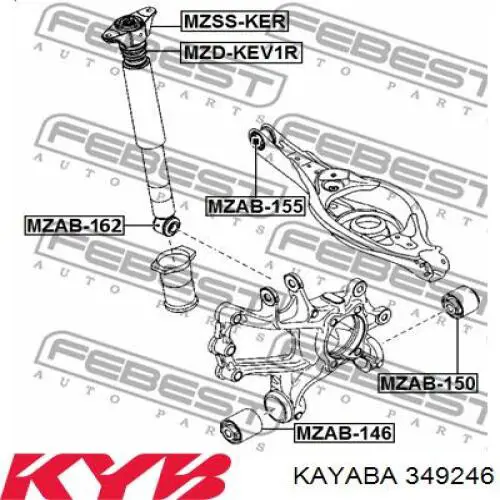 Амортизатор задний RS349246 Raiso