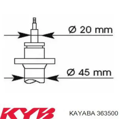Купить 363500 Kayaba Амортизатор передней подвески