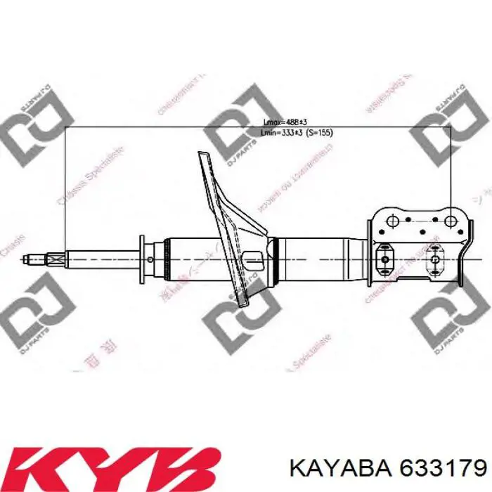 Амортизатор подвески передний левый Kayaba 633179 цена, от 59.68 USD