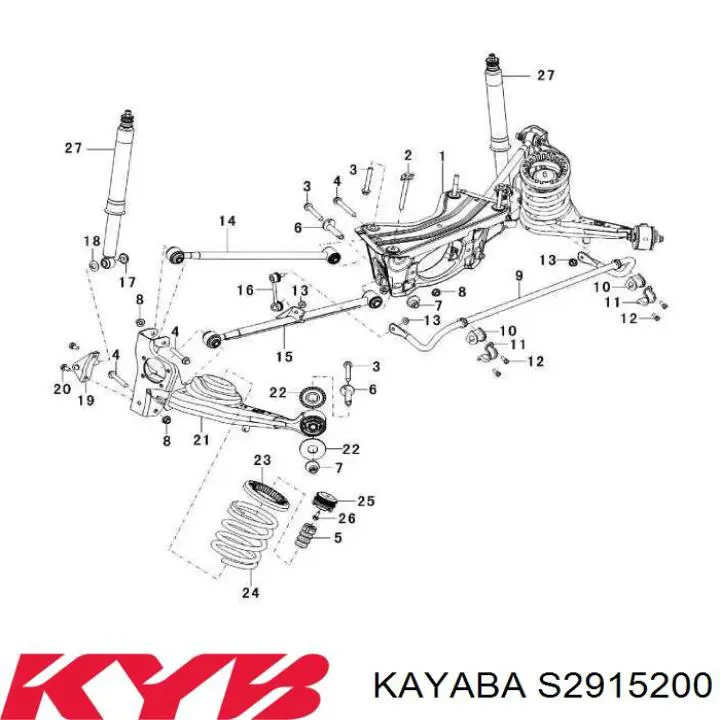 Амортизатор задний S2915200 Kayaba