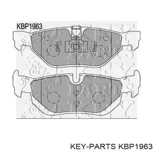 KBP1963 KEY Parts колодки тормозные задние дисковые