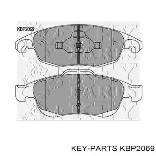 Передние тормозные колодки KBP2069 KEY Parts