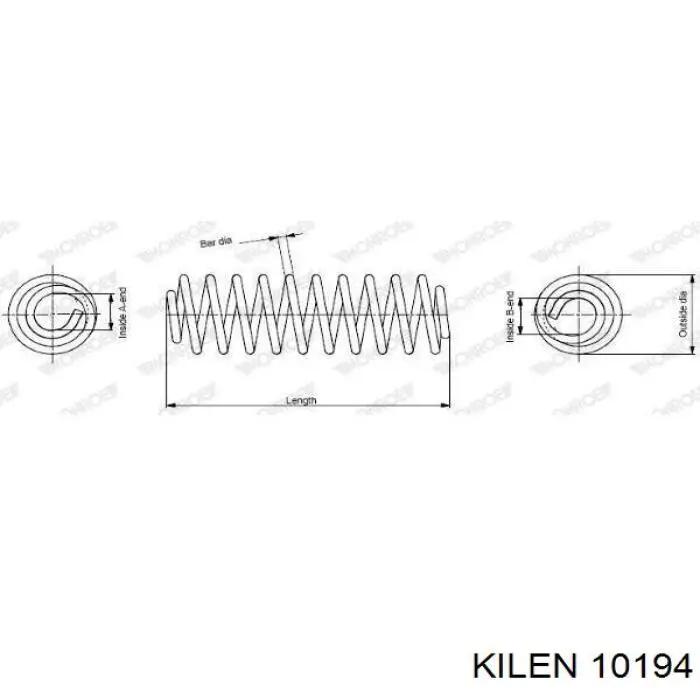 Пружина амортизатора передняя Kilen 10194 цена, от 44.09 USD