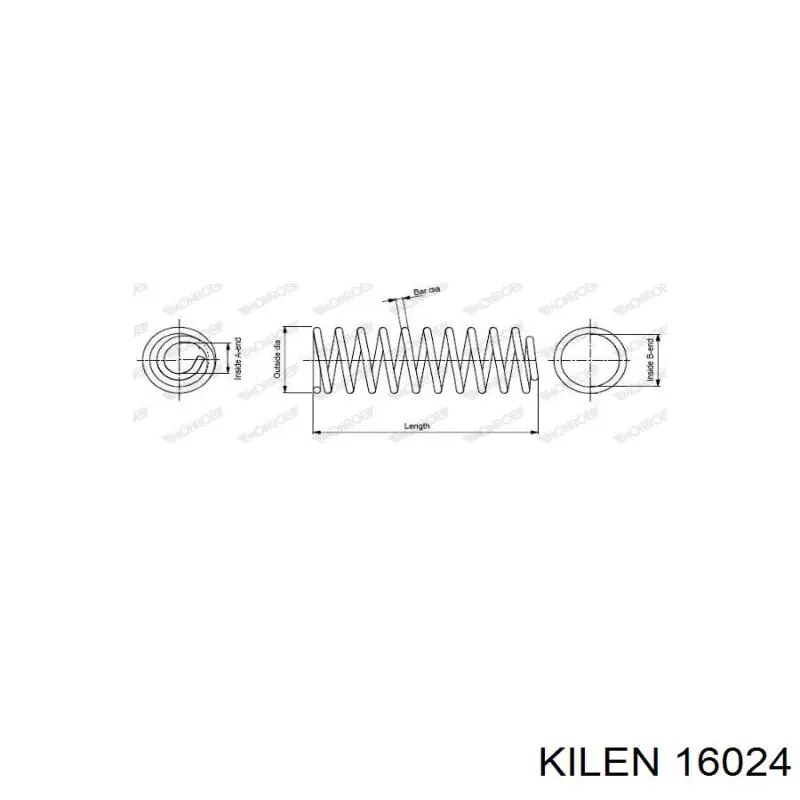Пружина амортизатора передняя Kilen 16024 цена, от 48.50 USD