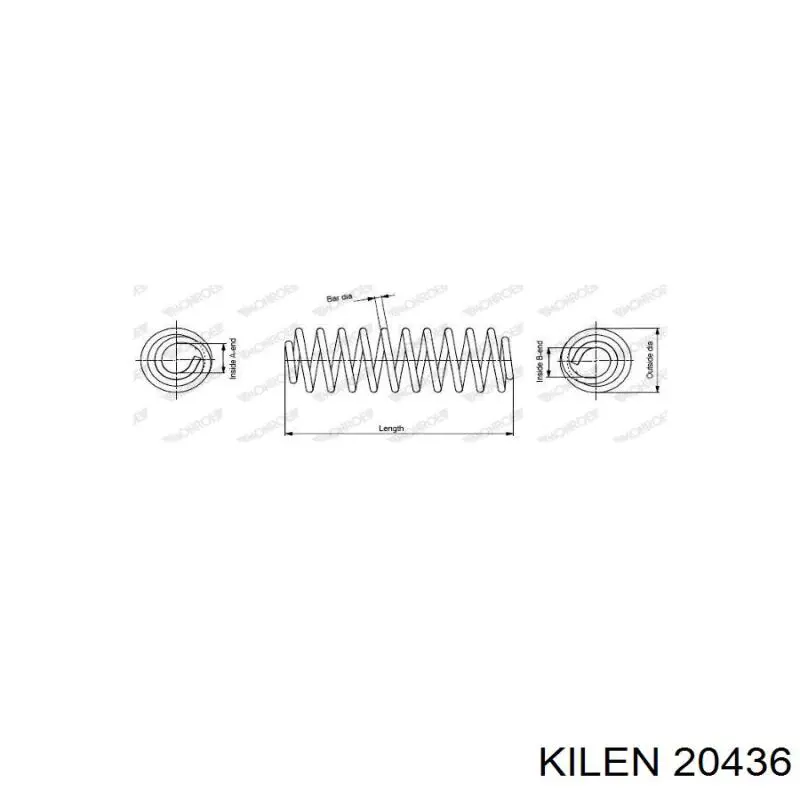 Пружина передняя Kilen 20436