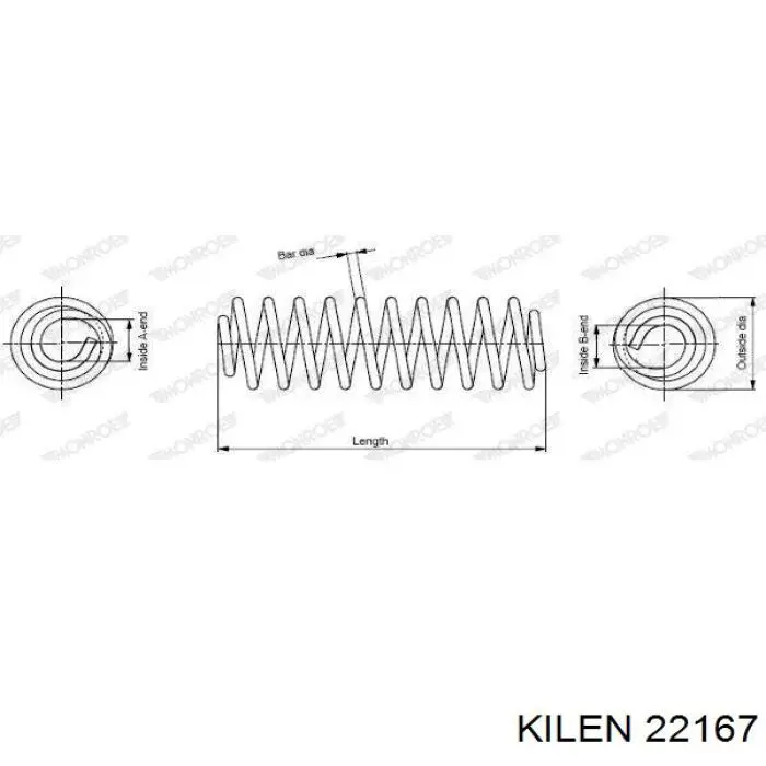 Передняя пружина 22167 Kilen