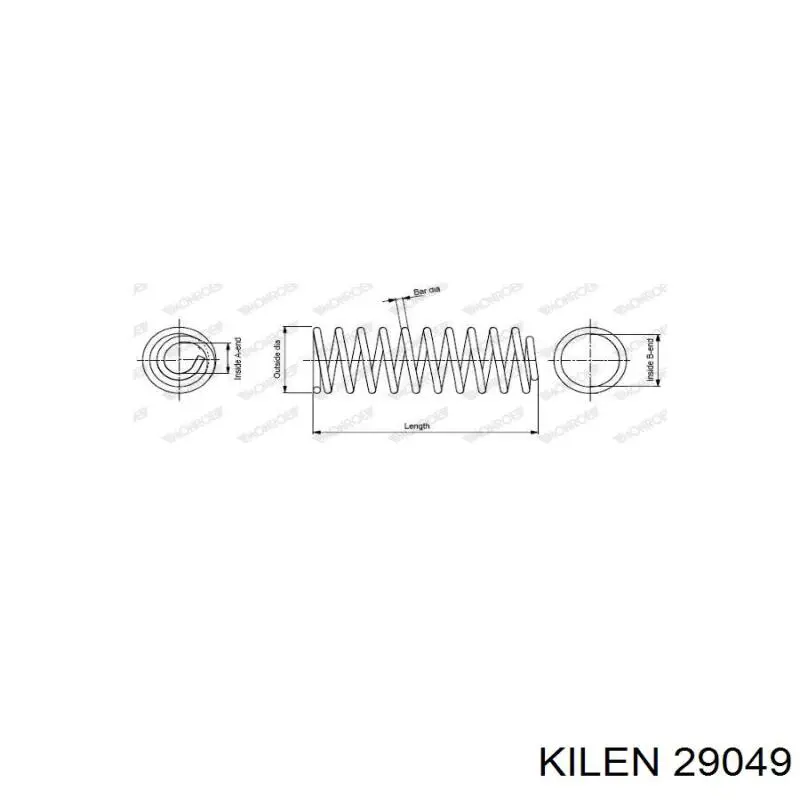 Пружина амортизатора передняя Kilen 29049 цена, от 33.17 USD