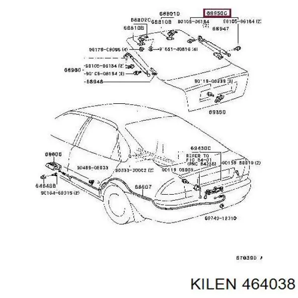 Купить 464038 Kilen Амортизатор двери багажника