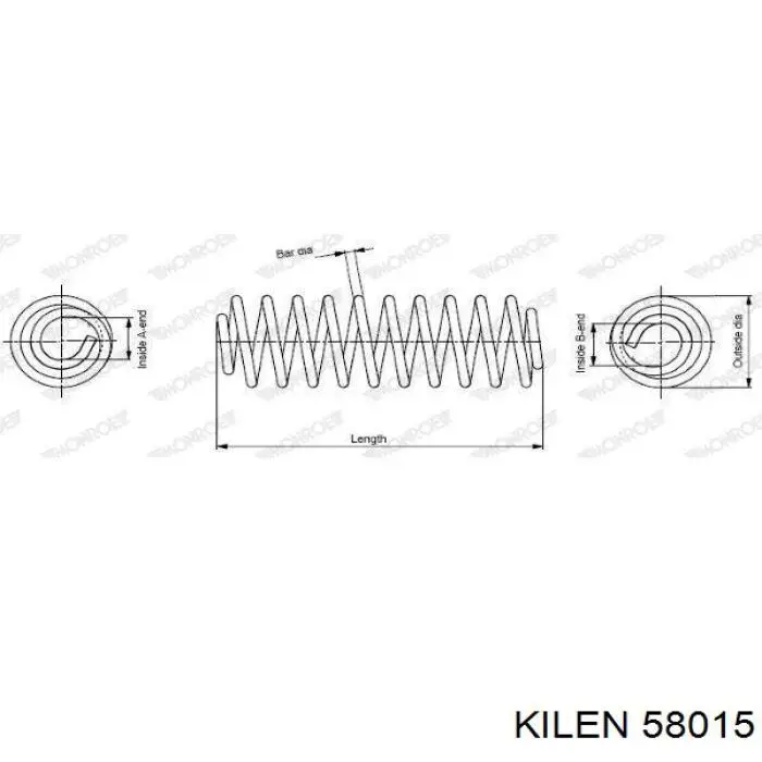 Купить 58015 Kilen Пружина подвески