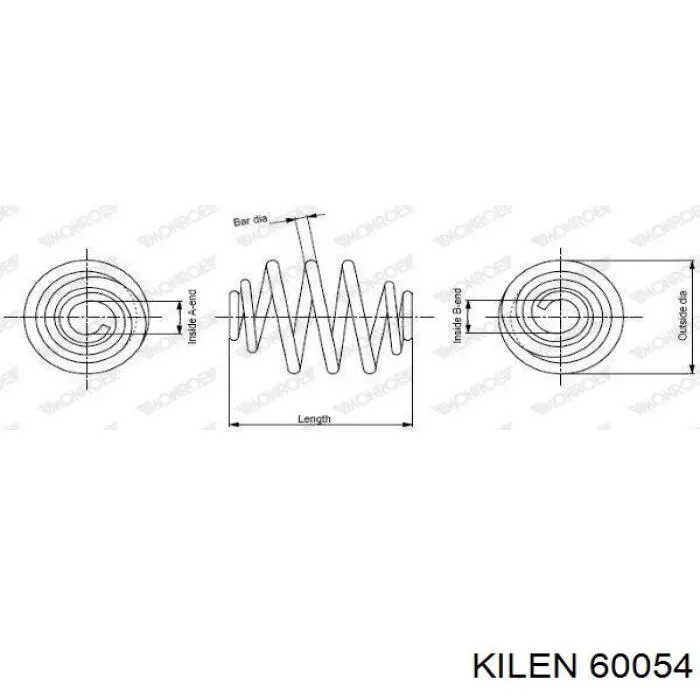 Пружина амортизатора Kilen 60054 цена, от 34.85 USD