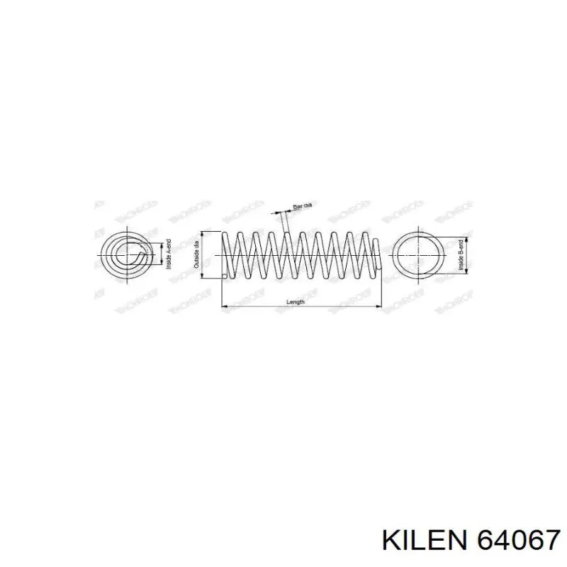 Пружина амортизатора Kilen 64067 цена, от 28.40 USD