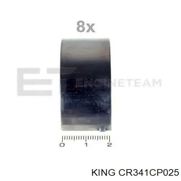 Вкладыши шатунные, 1-й ремонт CR341CP025 King