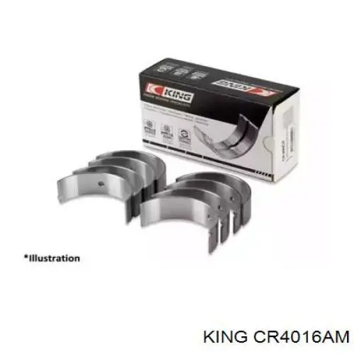 CR4016AM King вкладыши коленвала шатунные, комплект, стандарт (std)