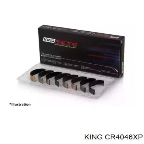 CR4046XP King вкладыши коленвала шатунные, комплект, стандарт (std)
