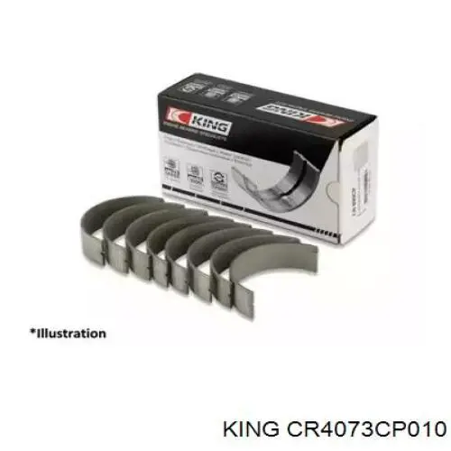 CR4073CP010 King вкладыши коленвала шатунные, комплект, 1-й ремонт (+0,25)